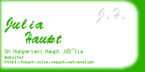 julia haupt business card